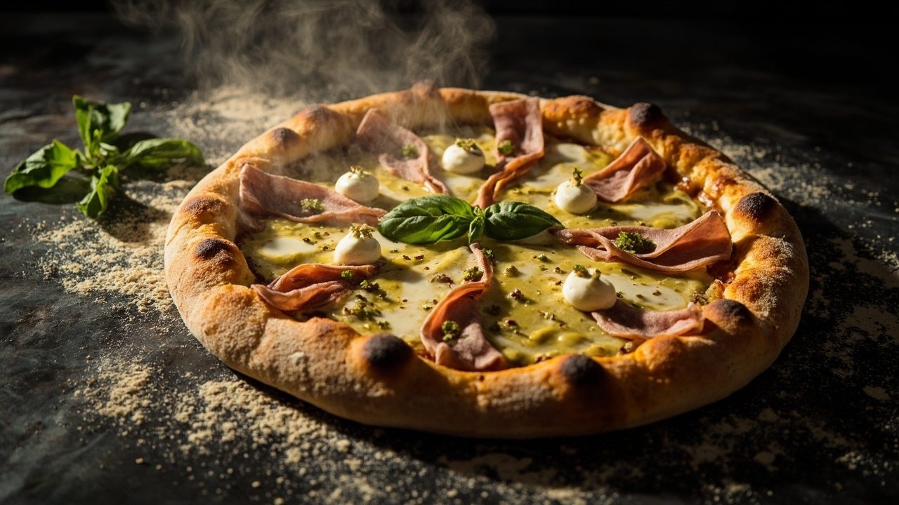 Frische Pizza aus dem Steinofen